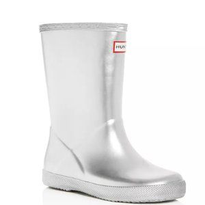 Hunter Girls' First Classic Metallic Rain Boots - Toddler, Little Kid Size 10  N